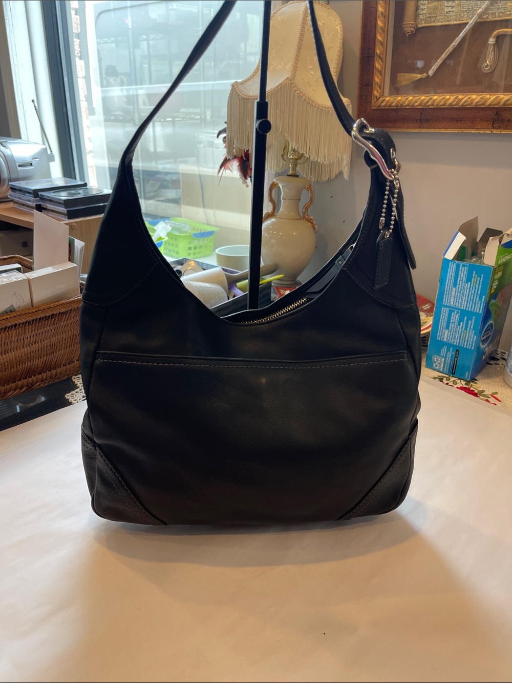 Coach Hamilton Hobo (Style/Ref: F10280).black shoulder leather bag